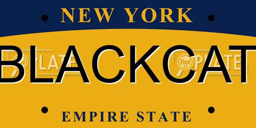BLACKCAT New York License Plate