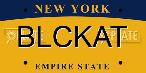 BLCKAT New York License Plate