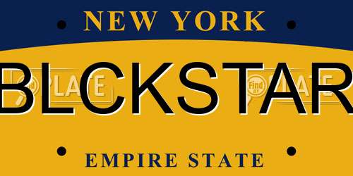 BLCKSTAR New York License Plate
