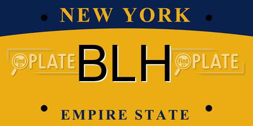 BLH New York License Plate