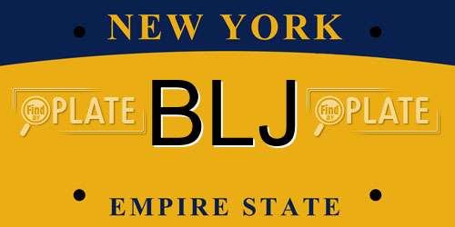 BLJ New York License Plate