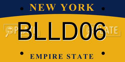 BLLD06 New York License Plate