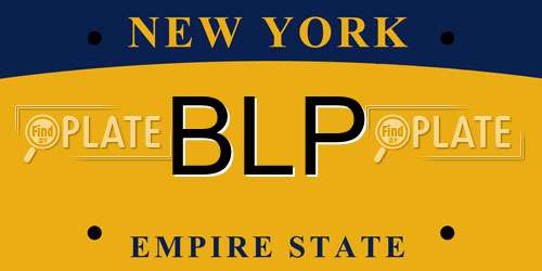 BLP New York License Plate