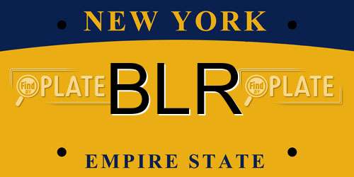 BLR New York License Plate
