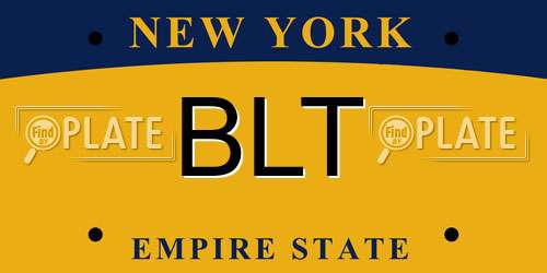 BLT New York License Plate
