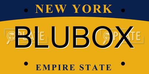 BLUBOX New York License Plate