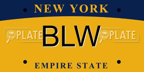 BLW New York License Plate