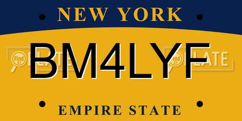 BM4LYF New York License Plate