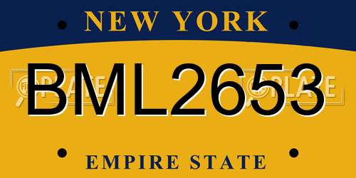 BML2653 New York License Plate