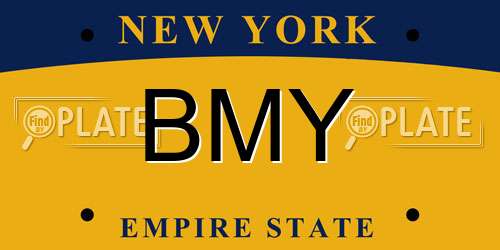 BMY New York License Plate
