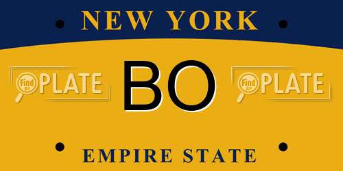 BO New York License Plate
