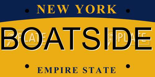 BOATSIDE New York License Plate