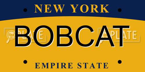 BOBCAT New York License Plate