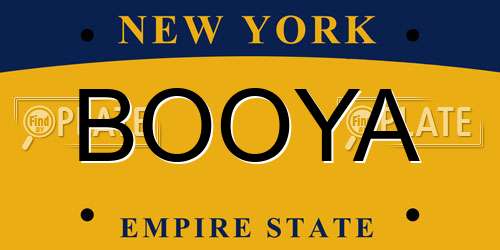 BOOYA New York License Plate