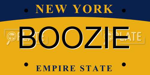 BOOZIE New York License Plate