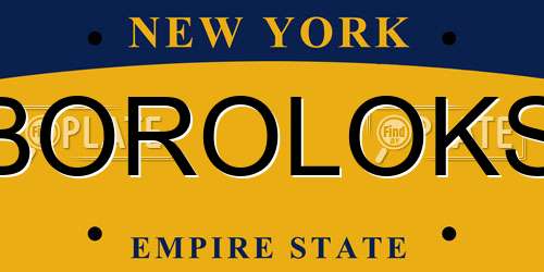 BOROLOKS New York License Plate
