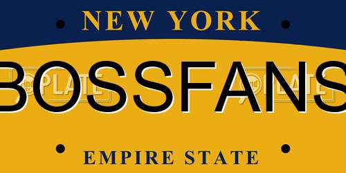 BOSSFANS New York License Plate
