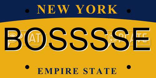 BOSSSSE New York License Plate