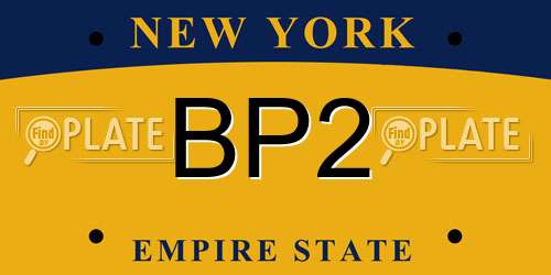BP2 New York License Plate