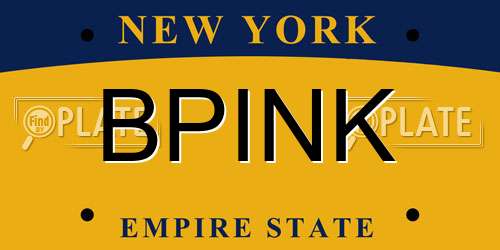 BPINK New York License Plate