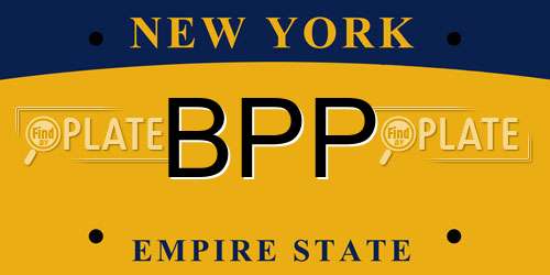 BPP New York License Plate