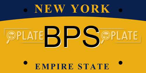 BPS New York License Plate