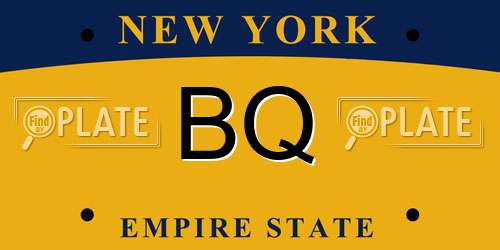 BQ New York License Plate