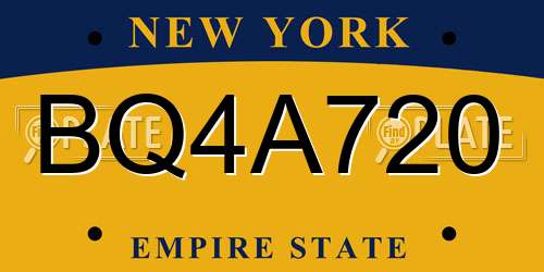 BQ4A720 New York License Plate