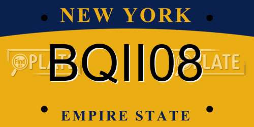 BQII08 New York License Plate