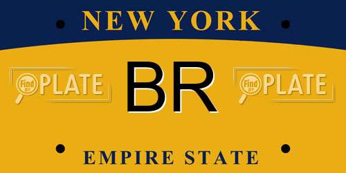 BR New York License Plate