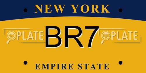BR7 New York License Plate