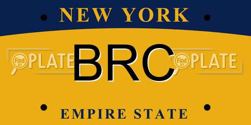 BRC New York License Plate
