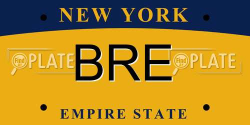 BRE New York License Plate
