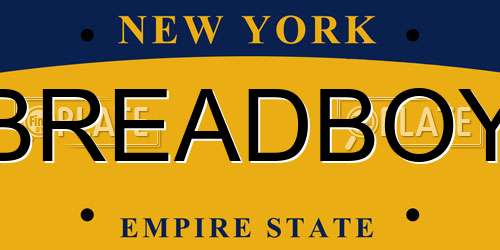 BREADBOY New York License Plate