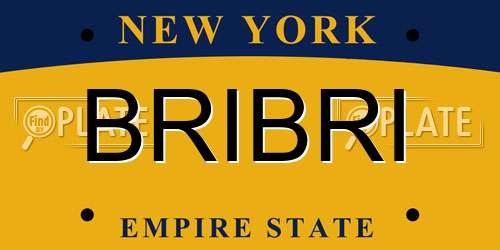 BRIBRI New York License Plate