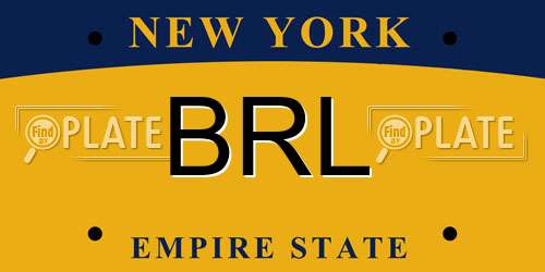 BRL New York License Plate