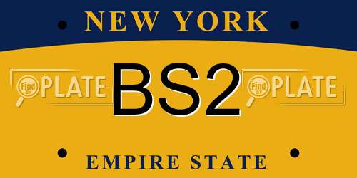 BS2 New York License Plate