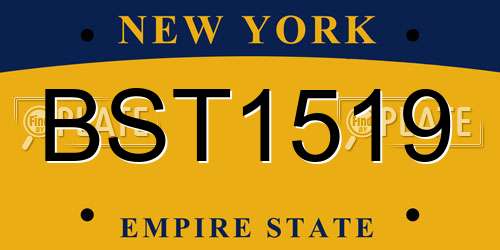 BST1519 New York License Plate
