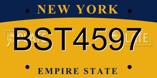 BST4597 New York License Plate