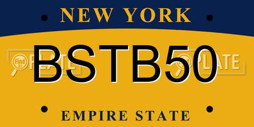 BSTB50 New York License Plate