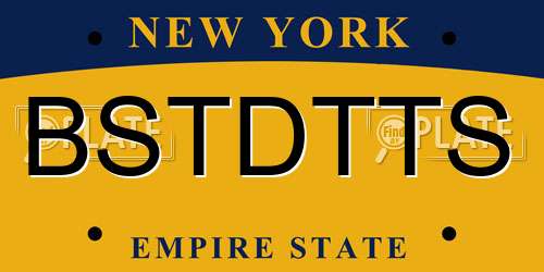BSTDTTS New York License Plate