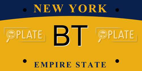 BT New York License Plate
