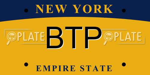 BTP New York License Plate