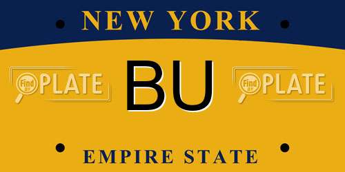 BU New York License Plate