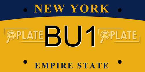 BU1 New York License Plate