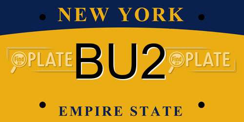 BU2 New York License Plate