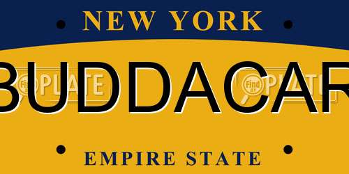 BUDDACAR New York License Plate