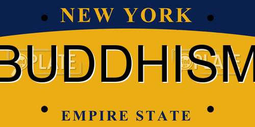 BUDDHISM New York License Plate