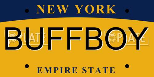 BUFFBOY New York License Plate
