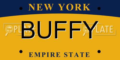 BUFFY New York License Plate